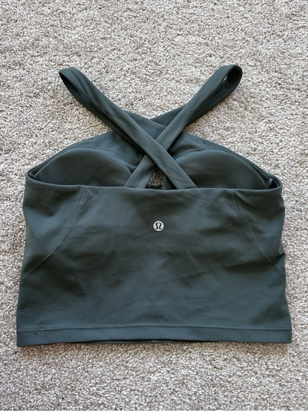 Lululemon Athletic Align Keyhole Halter Tank Top Dark Forest Size 6 Like New - Picture 8 of 12